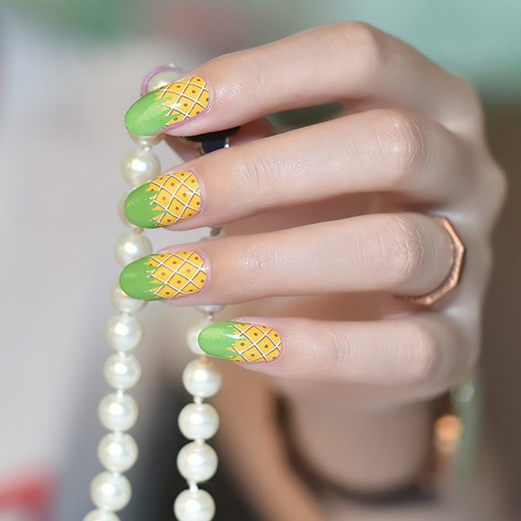 Pineapple Nail Wraps - Non Toxic - Picture 1 of 2